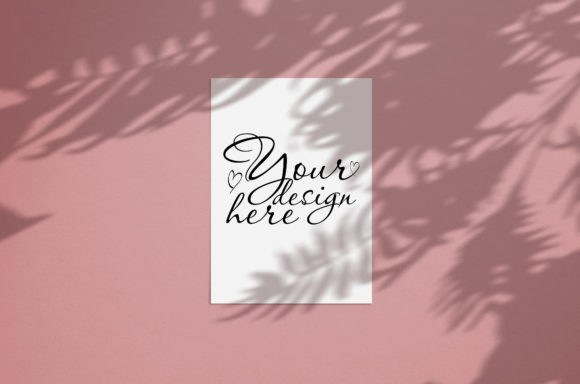 Download Blank Mockup 5x7 with Tropic Shadow - Blank mockup Collection